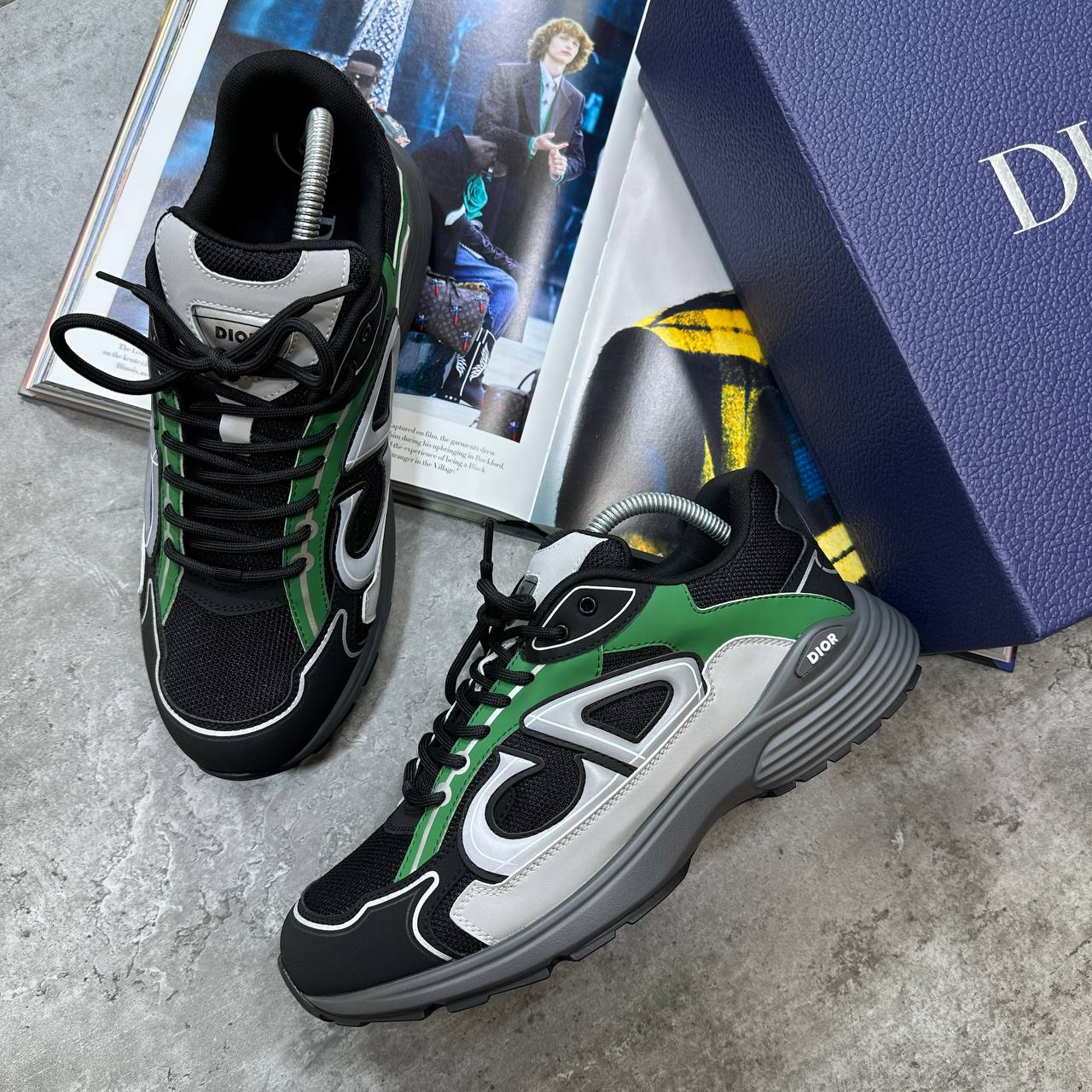 DIOR B30 TRAINERS GREEN